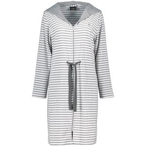 Badjas Cawö Home 834 Capuchon & Tunnelkoord Women Platinum