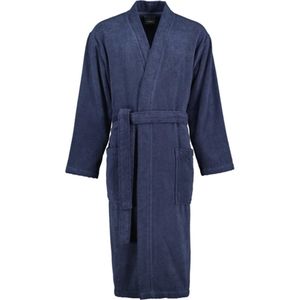 Cawo - Heren Home Kimono - Uni 828 - Blauw - Katoen