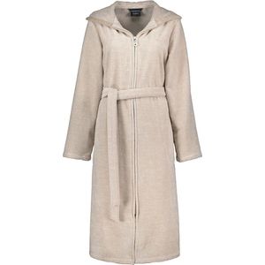 Cawö Badjas met capuchon en rits 6432 natur 44