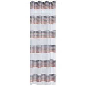 Home fashion ooggordijn glanspunt dwarsstrepen, polyester, koper, 145 x 140 cm