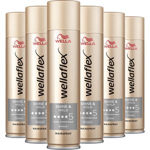 Wella - Flex Haarspray Shine Ultra Strong - 250 ml - Haarlak