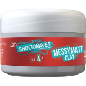 Wella Shockwaves Messy Matt Clay - 75 ml