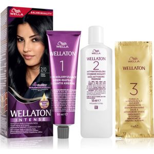 Wella Wellaton Intense Pernamente Haarkleuring met Arganolie Tint 2/0 Black 1 st