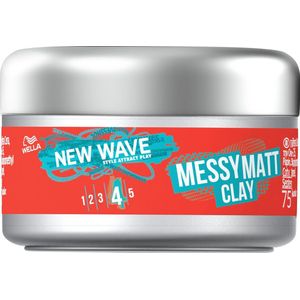 Wella - New Wave Messy Matt Clay - Haarwax - Matte Finish