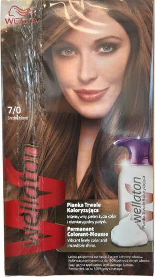 Wella Wellaton Color Mousse 7/0 Medium Blond gele verpakking