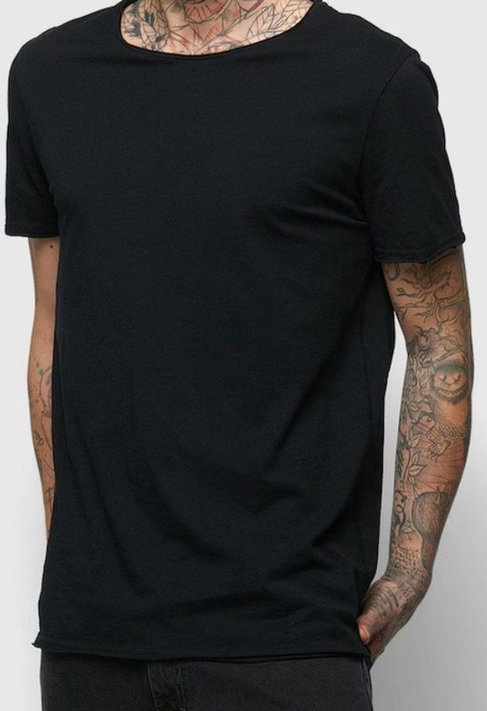 Drykorn - Effen T-shirt - Zwart - 100% Katoen