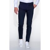 Drykorn - Slim Fit - Chino Broek - Blauw - Katoenmix met Stretch