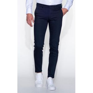 Drykorn - Slim Fit - Chino Broek - Blauw - Katoenmix met Stretch