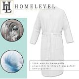 Waffle Badjas - Unisex - Wit - 100% Katoen