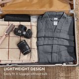 HOMELEVEL - Piqué Badjas - Antraciet - 100% Katoen - Voor Vrouwen en Mannen