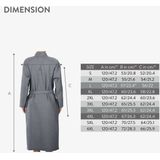 HOMELEVEL - Piqué Badjas - Antraciet - 100% Katoen - Voor Vrouwen en Mannen