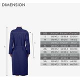 HOMELEVEL - Piqué - Badjas - Blauw - 100% Katoen