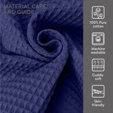 HOMELEVEL - Piqué - Badjas - Blauw - 100% Katoen