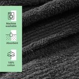 HOMELEVEL - Badstof Badjas - Antraciet - 100% Katoen - Voor Kinderen