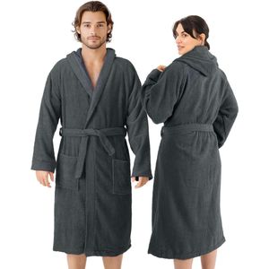HOMELEVEL Badjas van 100% katoen, dames, heren, dames en heren