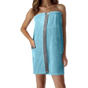 JEMIDI Sauna Terry Kilt Sarong M-XXL Dames 100% Katoen Sauna Kilt Sauna Sarong Sauna Handdoek - Mintgroen mat