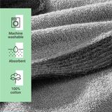 HOMELEVEL - Badstof Badjas - Lichtgrijs - 100% Katoen - Voor Kinderen