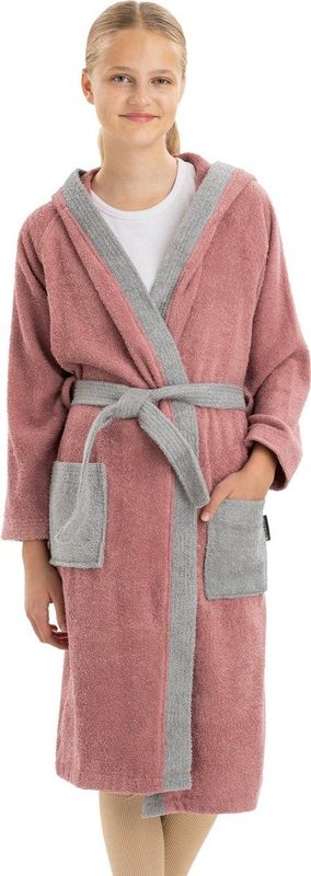 HOMELEVEL - Badstof Badjas - Roze - 100% Katoen - Voor Kinderen