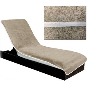 JEMIDI badstof overtrek voor ligstoelen - Handdoek 100% katoen - Handdoek voor loungebedden - Katoenen hoes 200 cm x 75 cm