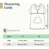 HOMELEVEL badponcho voor dames en heren - Maat S-M strandponcho 100% katoen - Surfponcho volwassenen - Lichtblauw