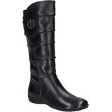 Seibel - Dameslaarzen - Zwart - Leer - Sleehak 3 cm