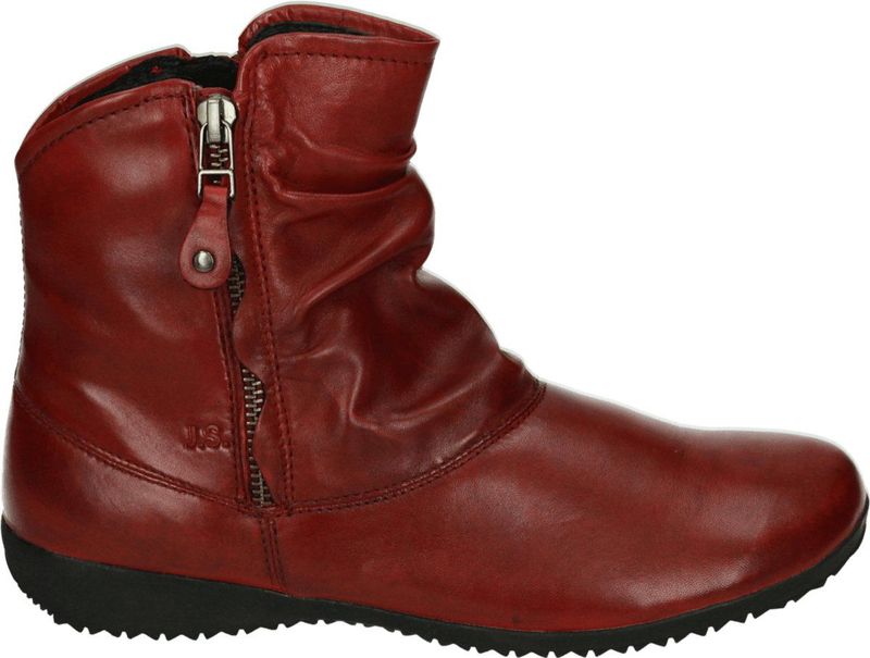 JOSEF SEIBEL - Naly 24 - Enkellaars - Rood - Schapenvacht - Leder-Textiel