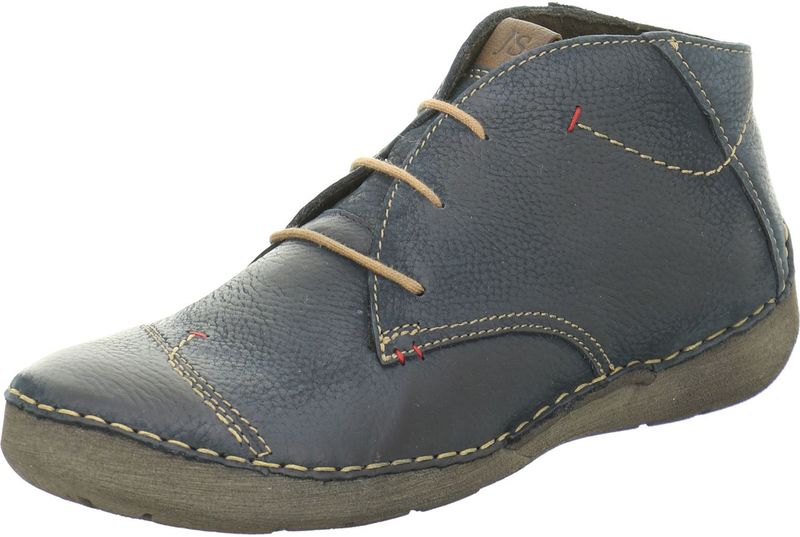 Josef Seibel - FERGEY 18 - Hoge sneakersVeterlaarzenDames veterschoenenDames sneakersHalf-hoge schoenen - Kleur: Blauw - Maat: 35