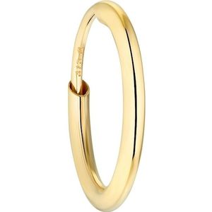 Amor Single Creole Unisex Dames Mannen Oorsieraden, 1 cm, Goud, Geleverd In Sieradendoosje, 2021578