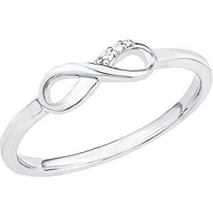 s.Oliver Ring 925 Sterling Zilveren Dames Ringen, met Zirkonia synth., Zilver, Oneindigheid, Wordt geleverd in Sieraden geschenkverpakking, 2017252