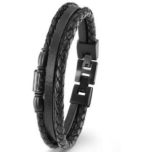 s.Oliver Armband Roestvrij Staal Carbon/Leder Herenarmsieraad, 20+1,5 cm, Zilver, Wordt Geleverd In Geschenkverpakking, 2022637