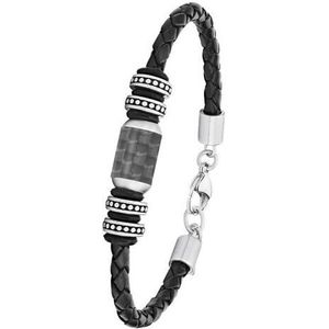 s.Oliver - Armband Edelstahl, Carbon Herrenschmuck 1 ct Weiss Herren (42.49 € / 1 ct)
