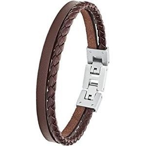 s.Oliver - Armband Edelstahl, Leder Herrenschmuck 1 ct Weiss Herren (38.24 € / 1 ct)