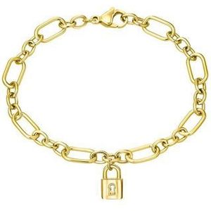 s.Oliver Armband Roestvrij Staal Damesarmsieraden, 20 cm, Goud, Slot, Wordt Geleverd In Geschenkverpakking, 2032522