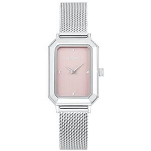 s.Oliver polshorloge dames quartz analoog, met roestvrijstalen armband, zilver, 3 bar waterbestendig, wordt geleverd in geschenkverpakking, 2035437