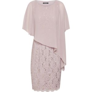 SWING - Kokerjurk - Taupe / Oudroze - Aansluitende Pasvorm - Knielengte