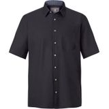 Jan Vanderstorm - MEINO - Overhemd - Zwart - Korte Mouwen - 100% Katoen