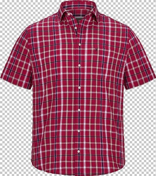 Jan Vanderstorm herren Overhemd Met Korte Mouwen - 41/42 - rood