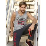 OLOF - Tanktop - Katoenmix - Vlaggenprint - Casual Design