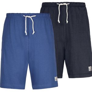 Jan Vanderstorm - CHARLE - Pyjamashorts - Blauw - Set van 2