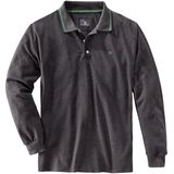 Poloshirt ELLIS - Anthraciet - Lange Mouwen