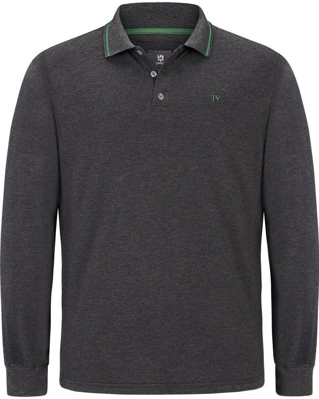Poloshirt ELLIS - Anthraciet - Lange Mouwen