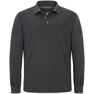 Poloshirt - ELLIS - Anthraciet - Lange Mouwen