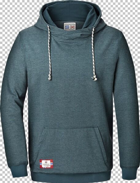 BLANKARD - Sweatshirt - Petrol Mélange - Met Capuchon