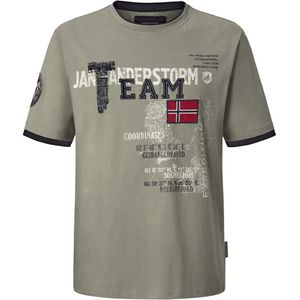 Jan Vanderstorm - Shirt 'Sölve' - Kaki - T-shirt - Halve Mouw - Ronde Hals
