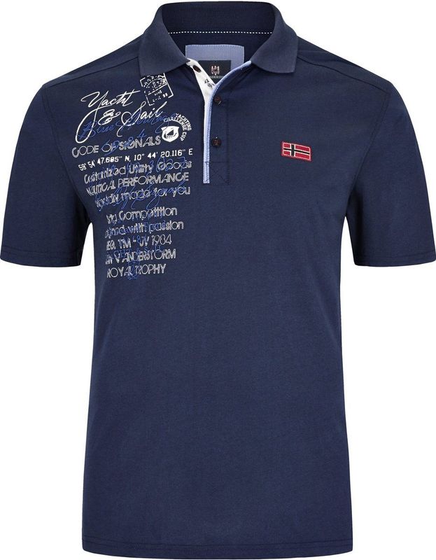 Jan Vanderstorm - Shirt 'Jano' - Navy/Wit - Poloshirt