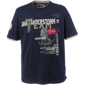 Jan Vanderstorm - Shirt 'Sölve' - Nachtblauw - T-shirt