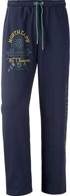 Jan Vanderstorm Sweatpants donkerblauw, Bedrukt