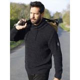 DUMENI - Gebreide Trui - Zwart Melange