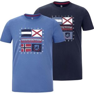 Jan Vanderstorm - PREBEN - T-shirt - Donkerblauw - Set van 2