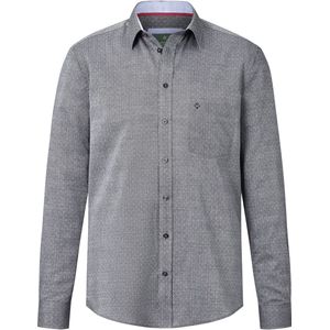 Charles Colby Overhemd donkergrijs, Faux-uni